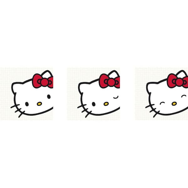 Hello Kitty Easy Expression Red 8 in. x 8 in. Ceramic Wall Tile (Set of 3)