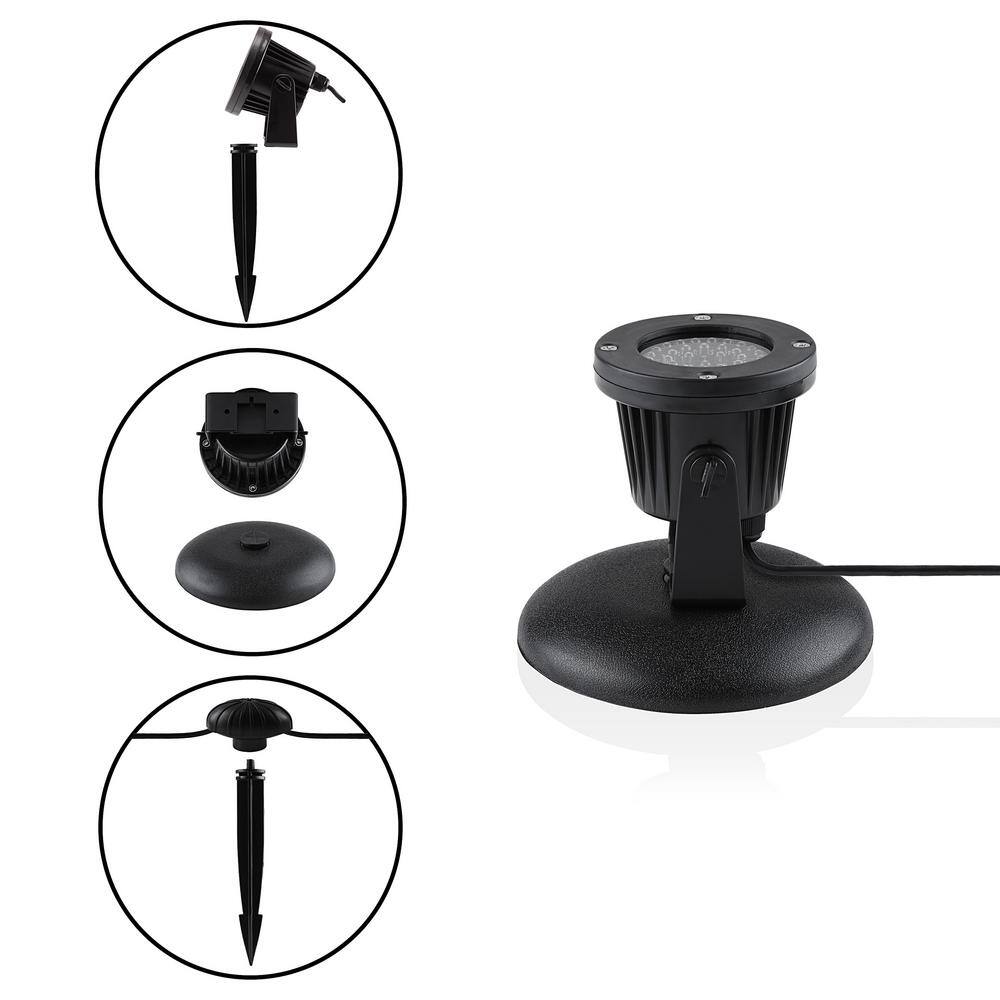 Compact Black LED Pathway Light with Transformer