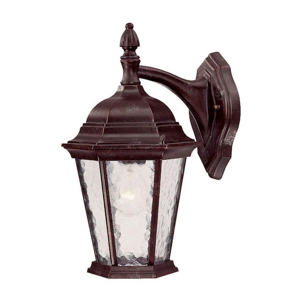 Acclaim Lighting Telfair Collection 1-Light Marbleized Mahogany Outdoor Wall Lantern Sconce