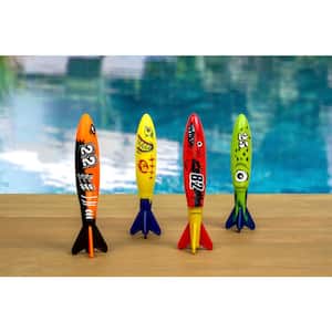 Torpedo Gliders Diving Toy Swimming Pool Game for Underwater Play (4-Pack)