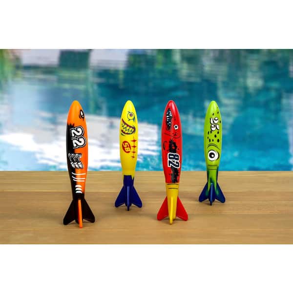 Poolmaster Torpedo Gliders Diving Toy Swimming Pool Game for Underwater Play (4-Pack)