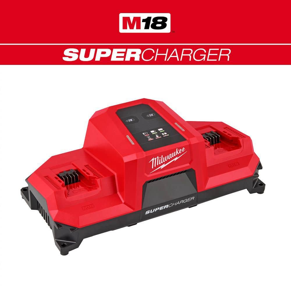 Milwaukee M18 18V Dual Bay Simultaneous Super Charger with 4 Point ...