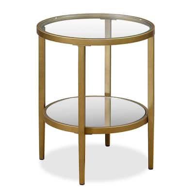 Antique Brass End Tables Accent Tables The Home Depot