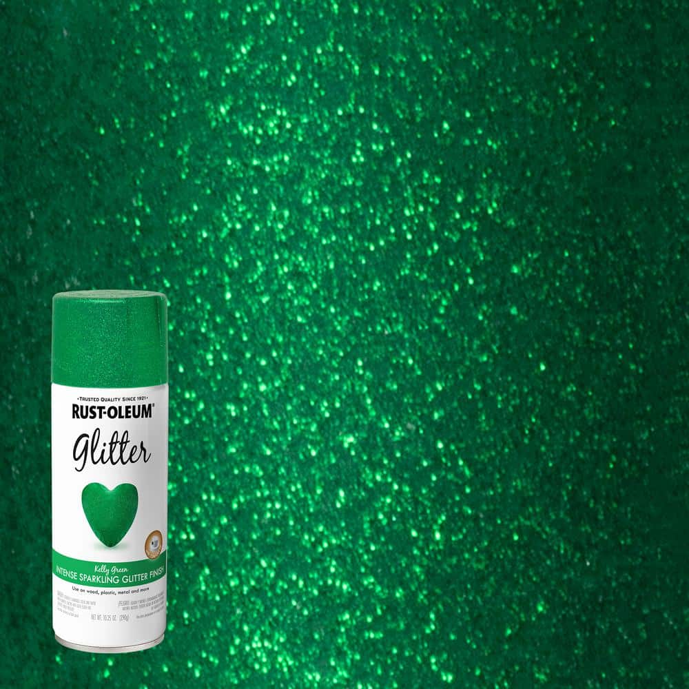 RustOleum Specialty 10.25 oz. Kelly Green Glitter Spray Paint (6Pack) 277781 The Home Depot