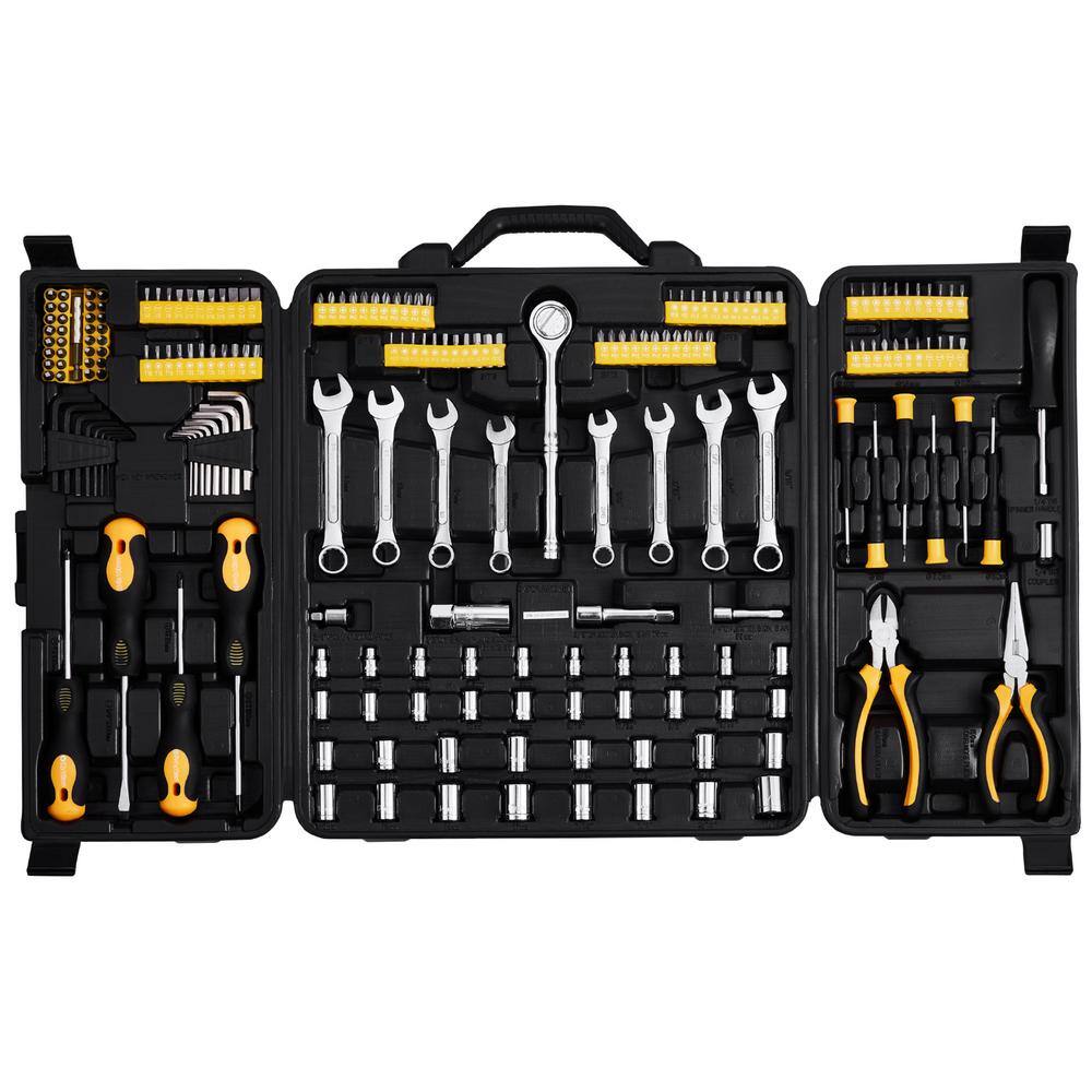 221-Piece Mechanics Tool Set, 1/4 in. and 3/8 in. Drive Sockets, SAE and Metric Mechanic Tool Kit with Bits, Wrenches price history on PriceWatchPro