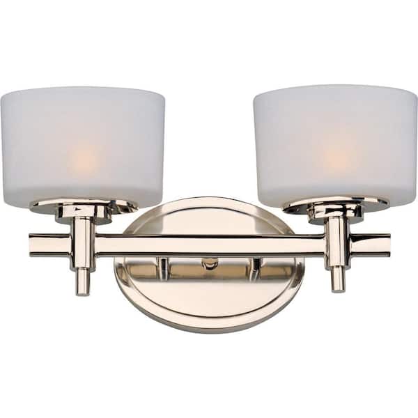 Maxim Lighting Lola 2-Light Polished Nickel Bath Vanity Light