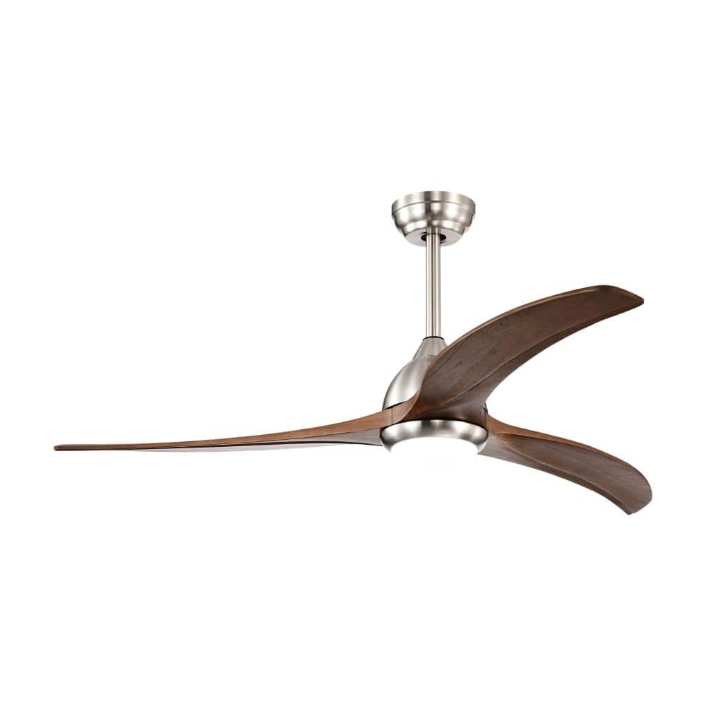 52 in. Indoor/Outdoor Brown Wood Downrod Mount Standard Ceiling Fan with LED Light and Remote Control for Living Room price history on PriceWatchPro