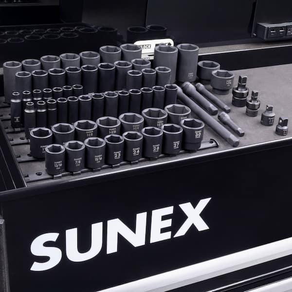 SUNEX TOOLS 68 Piece Mixed Dr Master Impact Socket Set 1068 - The