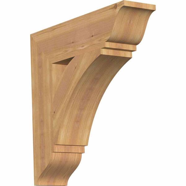 Ekena Millwork 5.5 in. x 24 in. x 24 in. Western Red Cedar Thorton Traditional Smooth Bracket