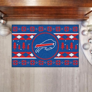 Buffalo Bills Holiday Sweater Blue 1.5 ft. x 2.5 ft. Starter Area Rug