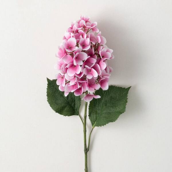SULLIVANS 31 in. Artificial Pink Hydrangea Spray
