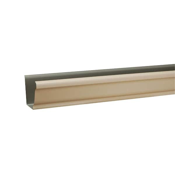 6 in. x 10 ft. K-Style Light Maple Aluminum Gutter