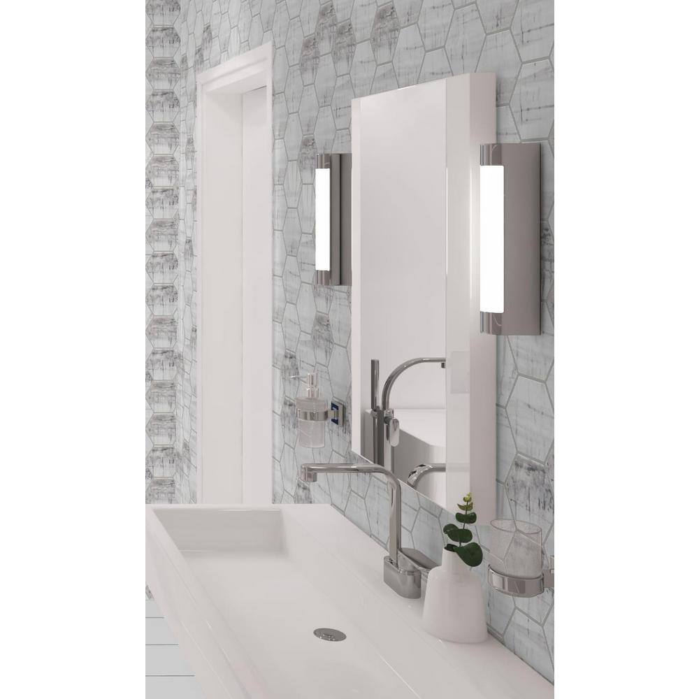 Homage 5" White Glazed Hexagonal Porcelain Tile