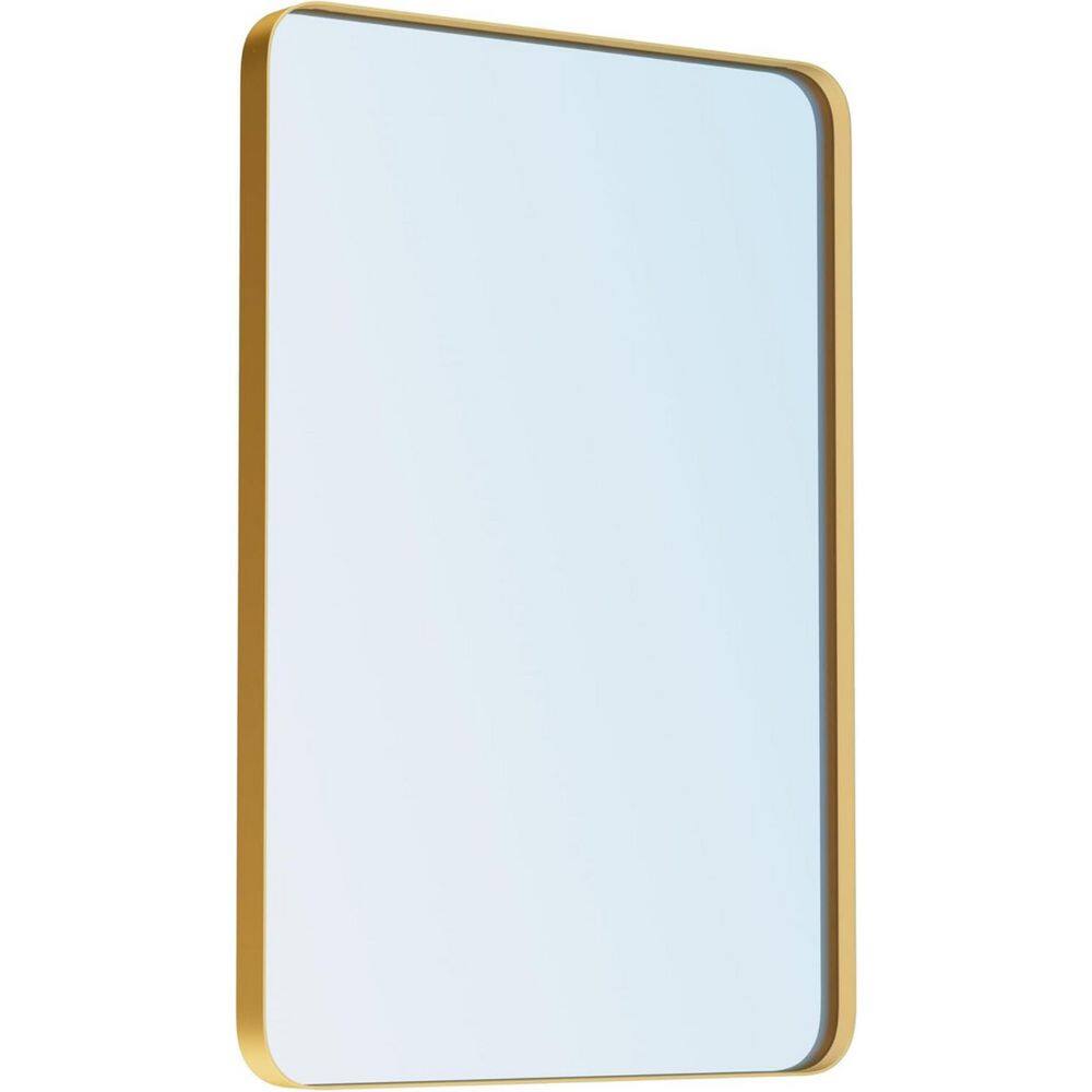 PAIHOME 24 in. W x36 in. H Rectangle Bathroom Mirror for Over Sink-Gold ...
