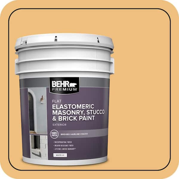 5 gal. #MS-36 Mayan Maize Elastomeric Masonry, Stucco and Brick Exterior Paint