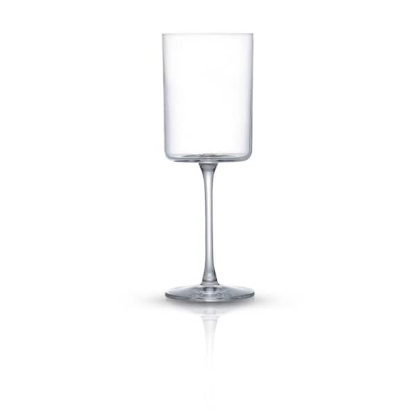 JoyJolt Claire Cyrstal Cylinder White Wine Glasses - 11.4 oz - Set of 2