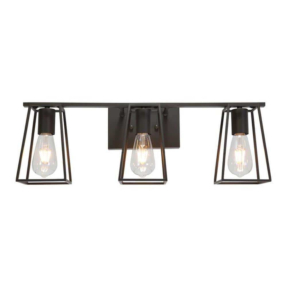 24.4 in. 3-Light Bathroom Vanity Light Fixtures Rustic Vintage Wall Sconce 