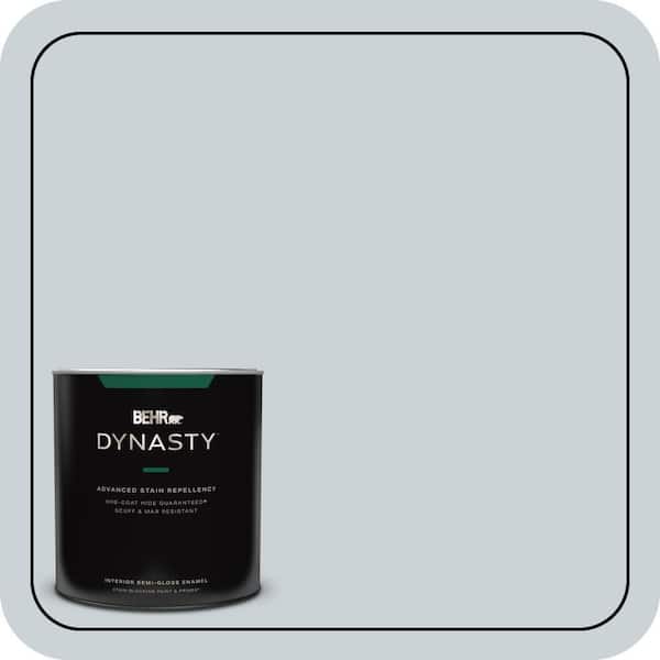BEHR DYNASTY 1 qt. #N490-1 Absolute Zero Semi-Gloss Enamel Interior Stain-Blocking Paint & Primer
