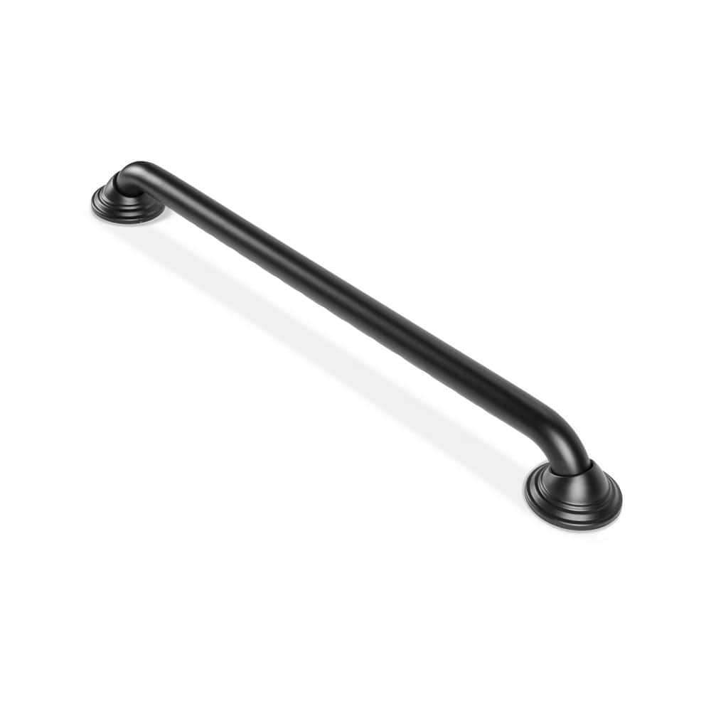 18 in. ADA Finger Grip Grab Bar with Curl Grip and Concealed Screw in Stainless Steel Powder Coated Black price history on PriceWatchPro