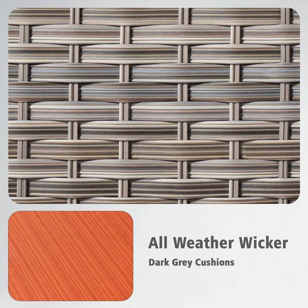 XIZZI Chroma 8 Pieces Pieces Wicker Outdoor Patio and Swivel