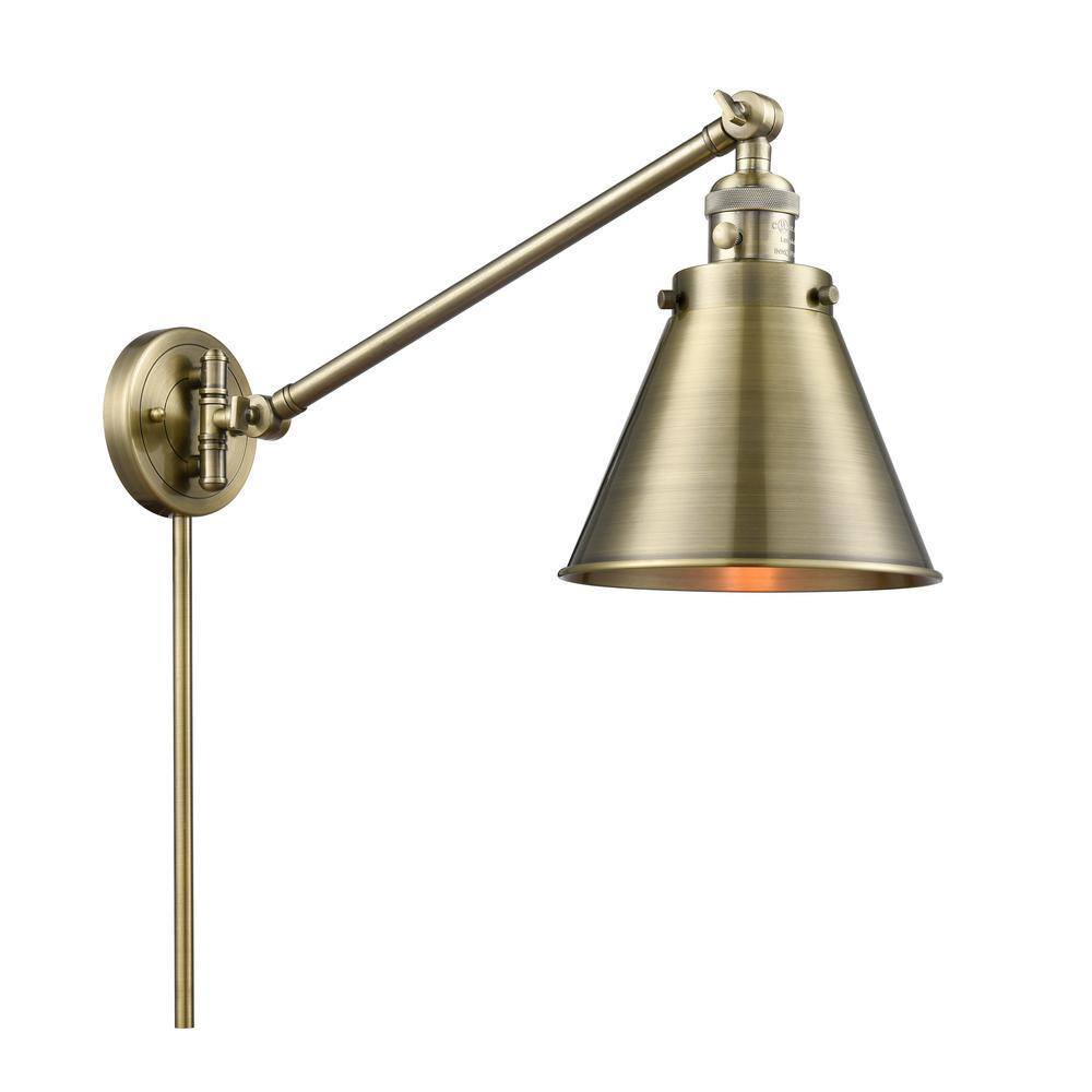 Innovations Appalachian 8 in. 1Light Antique Brass Wall Sconce with