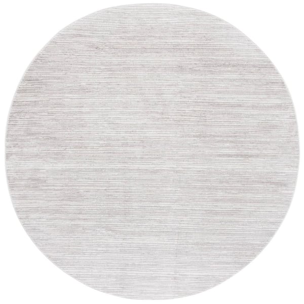 SAFAVIEH Mila Gray/Ivory 7 ft. x 7 ft. Abstract Distressed Round Area Rug