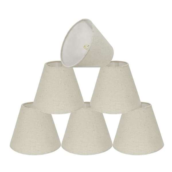 Aspen Creative Corporation 6 in. x 5 in. Oatmeal Hardback Empire Lamp Shade (6-Pack)