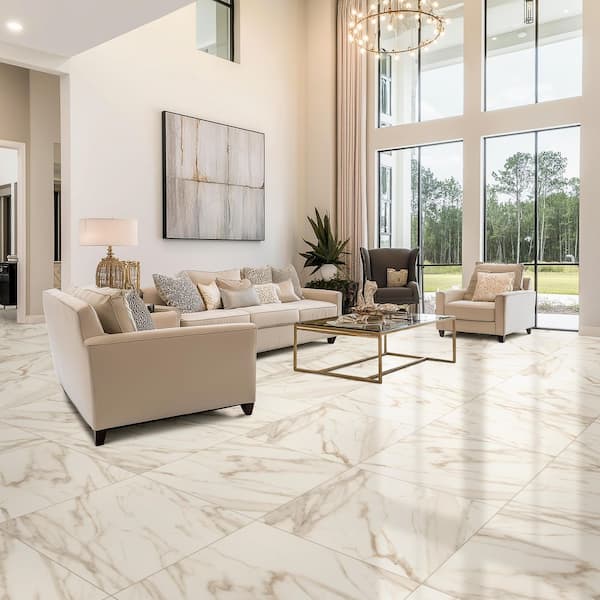 Take Home Tile Sample - Aviva Calcatta 4 in. x 4 in. Matte Ceramic Floor and Wall Tile