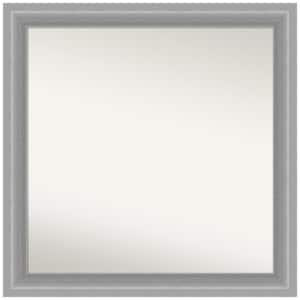 Peak Polished Nickel Narrow 30.5 in. W x 30.5 in. H Square Non-Beveled Framed Wall Mirror in Silver