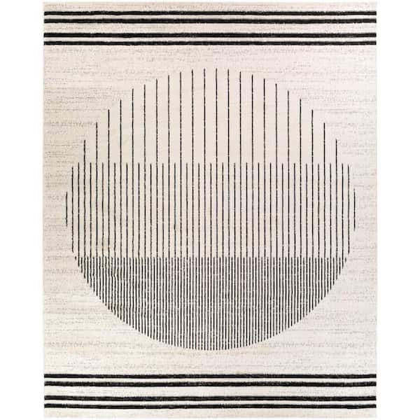 Livabliss Jimina Black/Ivory 9 ft. x 12 ft. Indoor Area Rug