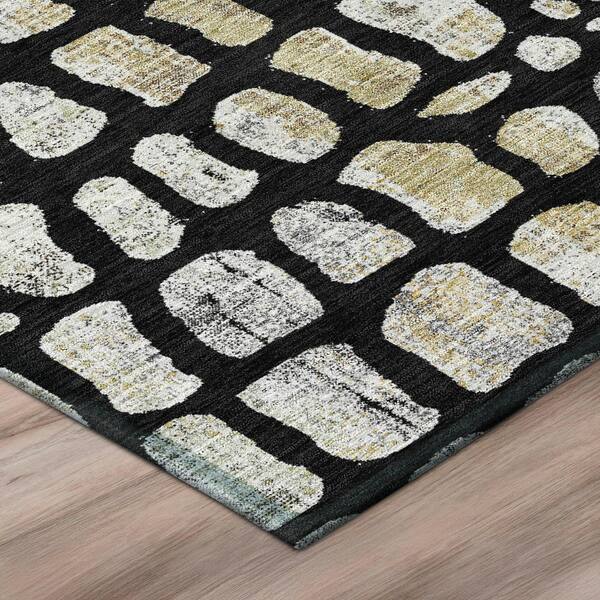 Chantille Machine Washable Indoor/Outdoor Abstract ACN3000 Black 3 ft. x 4 ft. Area Rug