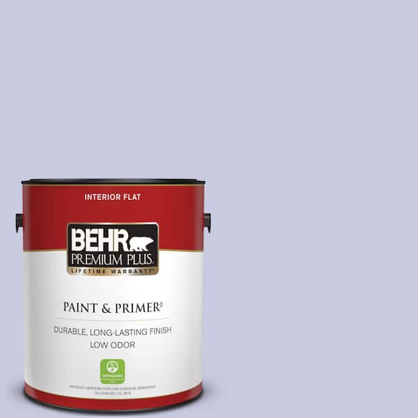 BEHR PREMIUM PLUS 1 gal. #630C-3 Timeless Lilac Flat Low Odor Interior Paint & Primer