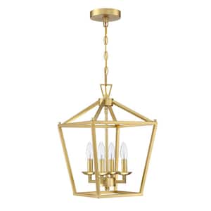 Light Pro 4-Light Soft Golden Finish Chandelier Modern Hanging Pendant/ceiling light