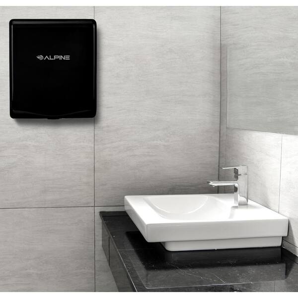 Compact Automatic Hand Dryer - High Speed Warm Air For Commercial & Home Bathrooms, Low Noise, Dark Grey