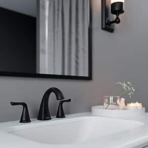 Willa 8 in. Widespread 2-Handle Bathroom Faucet in Spot Defense Matte Black