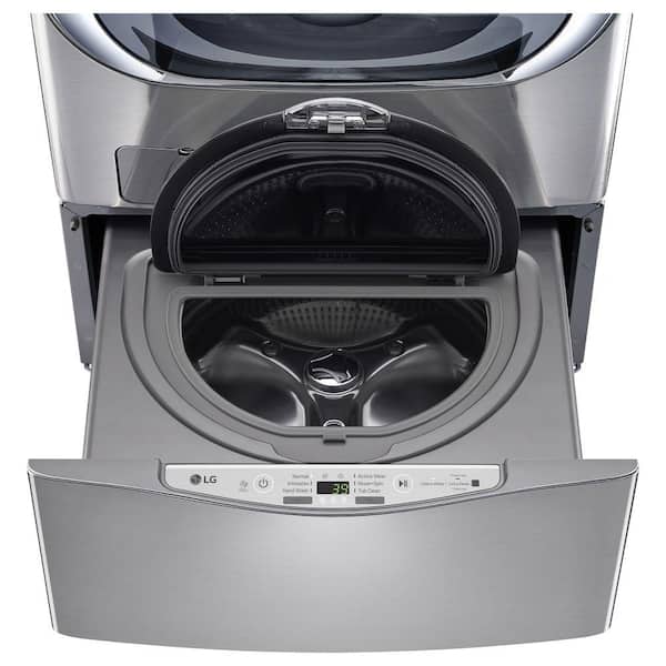LG 29 in. 1 cu. ft. SideKick Pedestal Front Load Washer in Graphite Steel TWINWash System Compatibility and NeveRust Drum