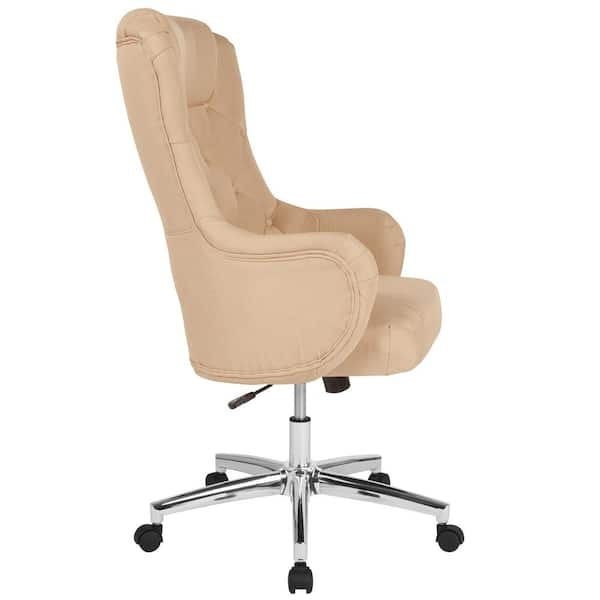 office chair beige fabric