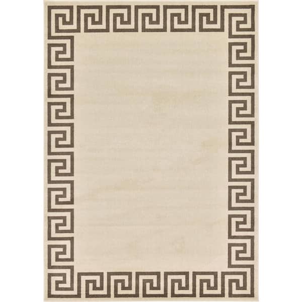 Unique Loom Athens Modern Beige 7' 0 x 10' 0 Area Rug