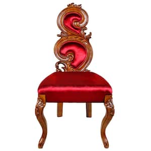 Renaissance Brown Walnut Hardwood Accent Side Chair
