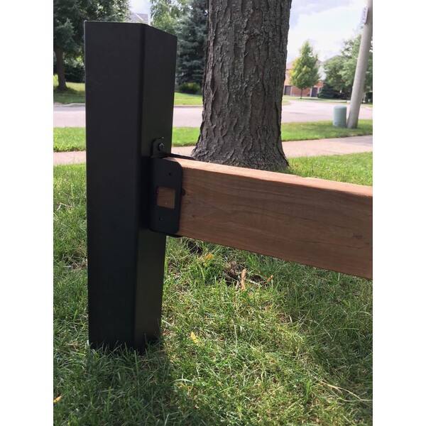 Slipfence Black Aluminum Fence Bracket Kit (6-Pack)