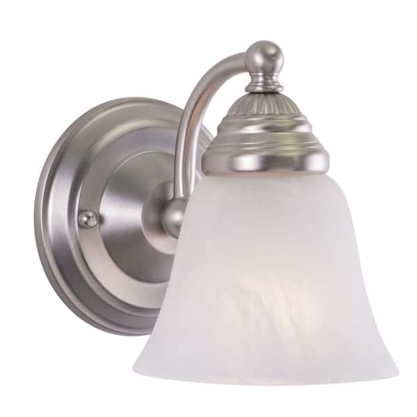 Standford 5.25 in. W 1-Light Brushed Nickel Bathroom Wall Vanity Light Fixture