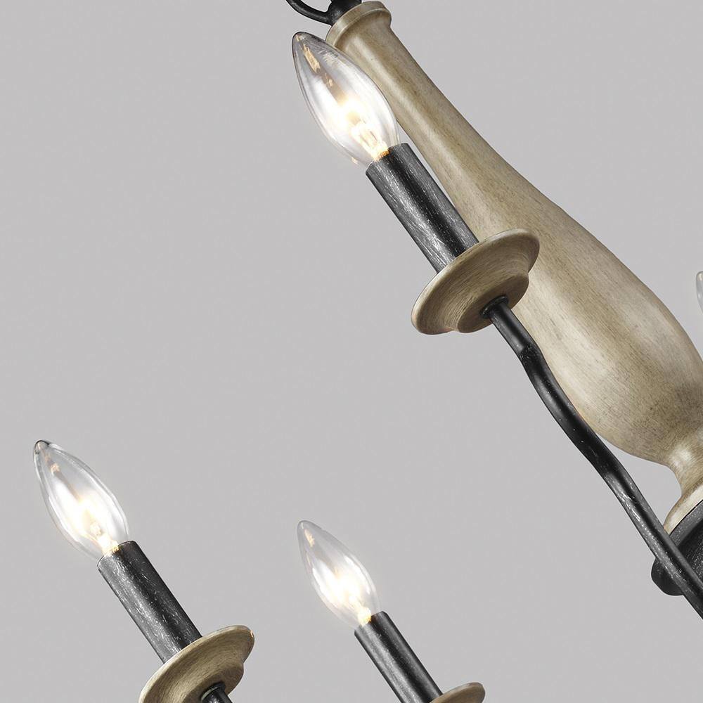 Simira Mini 22" Outdoor Metal Tiered Candlestick Chandelier