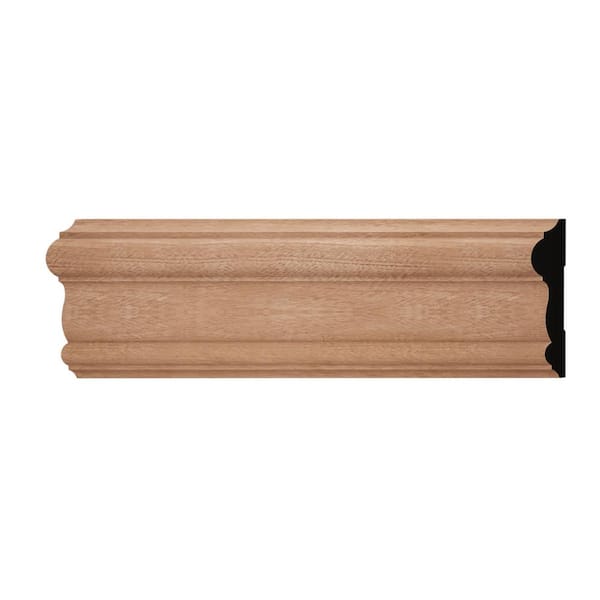 Ekena Millwork WM297 0.69 in. D x 3 in. W x 6 in. L Wood (Sapele) Chair Rail Sample