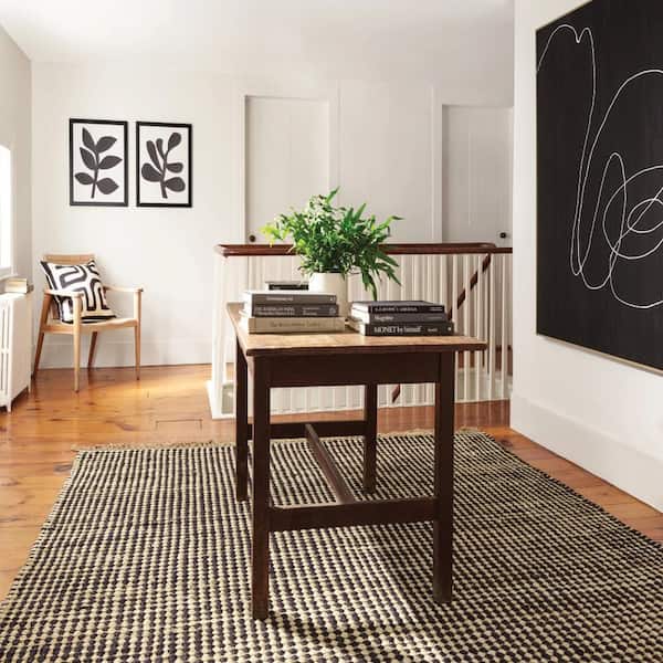 Kuba Handwoven Jute Black 2 ft. x 3 ft. Indoor Area Rug