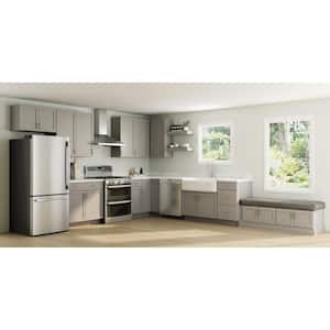 Courtland 30 in. W x 12 in. D x 42 in. H Assembled Shaker Wall Kitchen Cabinet in Sterling Gray