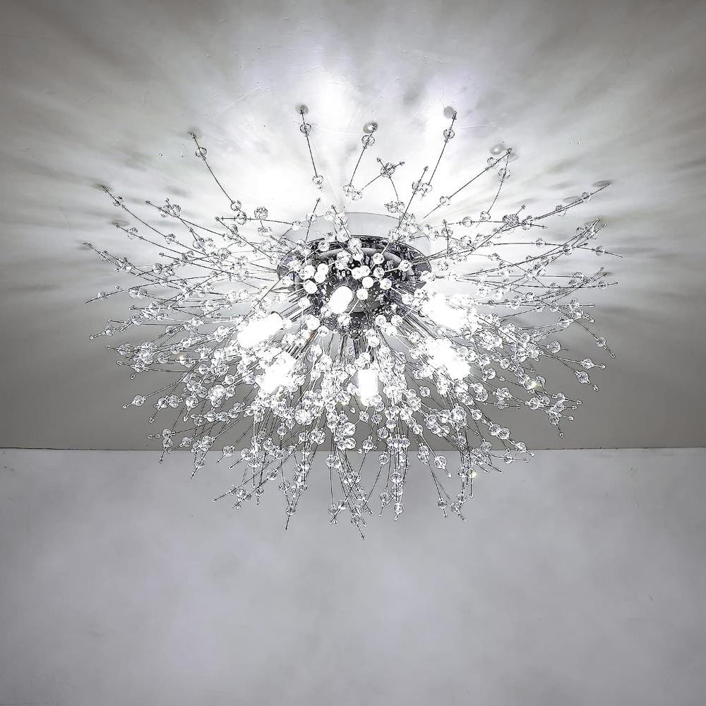 19.7 in. Silver Crystal LED Flush Mount Ceiling Light price history on PriceWatchPro