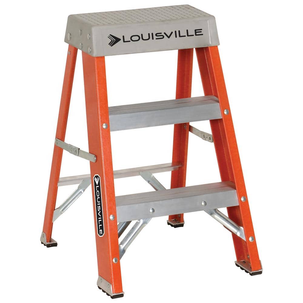 Louisville Ladder 3-Foot Fiberglass Platform Ladder, Type IA, FXP1703,  Orange, 300-Pound Capacity 