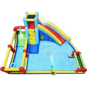 201 in. x 152 in. x 90 in. Inflatable Water Slide Playground Backyard Water Park Playset for Kids