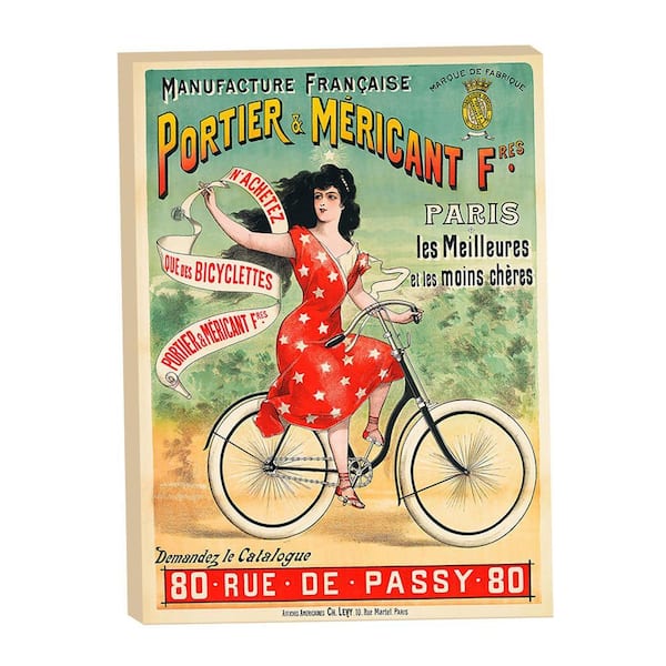 VENICE BEACH Collections Manufacture Francaise Marque De Fabrique Portier Merican Vintage Cycling Unframed, Grotto Studios Print 24 in. x 18 in.