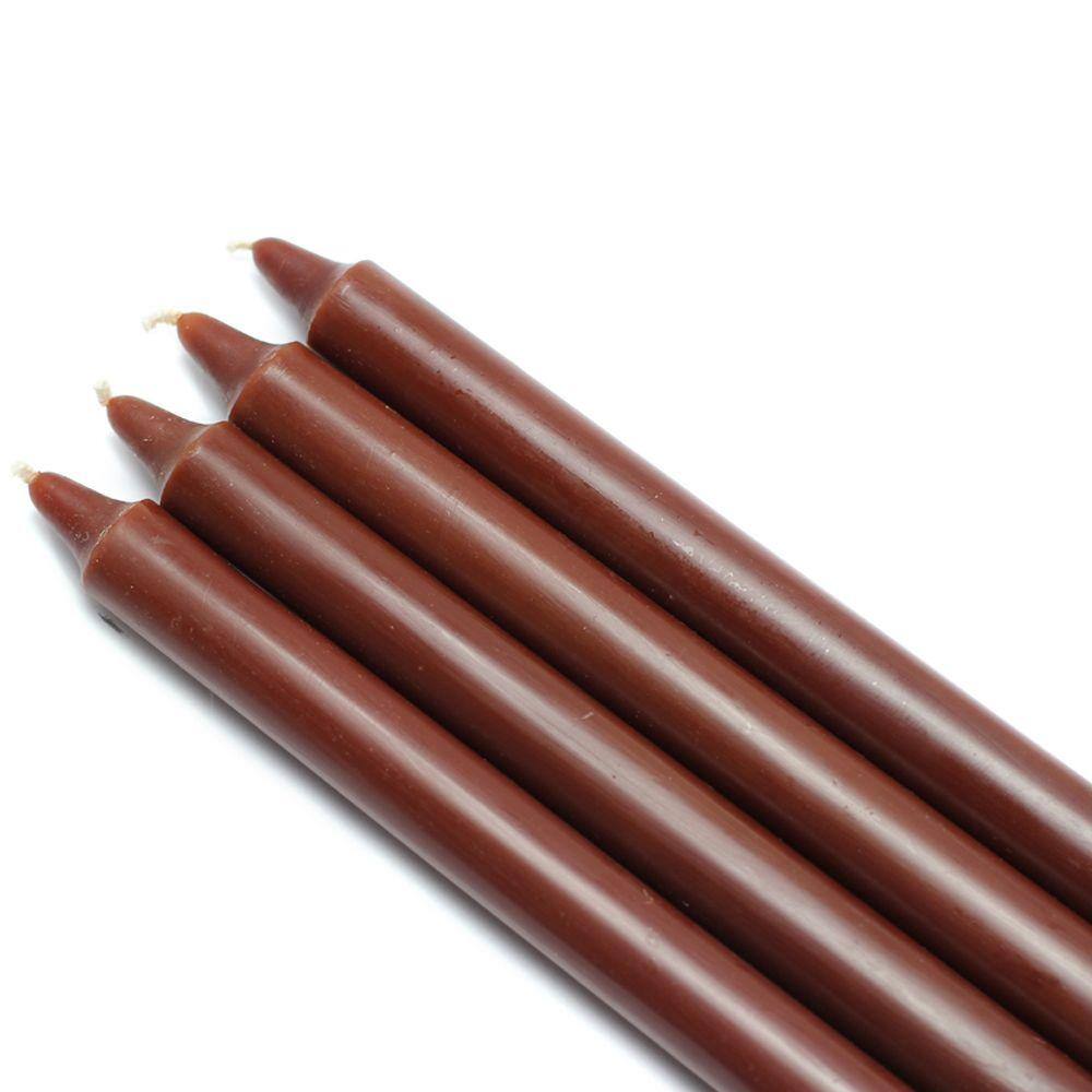 UPC 685024248913 product image for Zest Candle 10 in. Brown Straight Taper Candles (12-Set) | upcitemdb.com